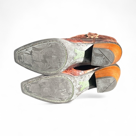 Ariat Dahlia Western Pull-On Full Grain Brown Leather Boots - Picture 5 of 7